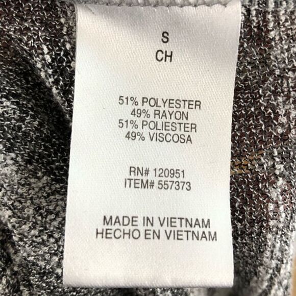 OLIVE & OAK DOLMAN SLEEVE GRAY MARLED KNIT SWEATER TOP SIZE SMALL - Picture 5 of 6